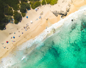 aerial view of the beach