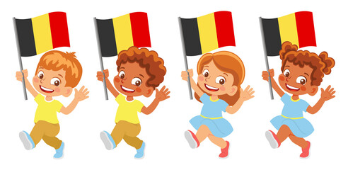 Belgium flag in hand set