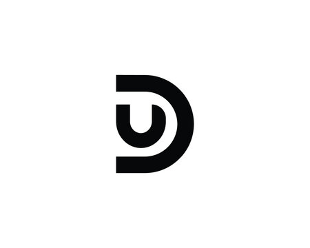 DU UD LETTER LOGO DESIGN VECTOR TEMPLATE