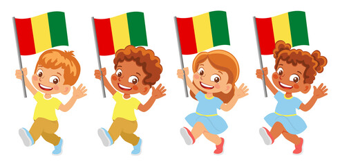 Guinea flag in hand set
