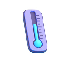 THERMOMETER MEASURING HEAT AND COLD ICON 3D RENDER