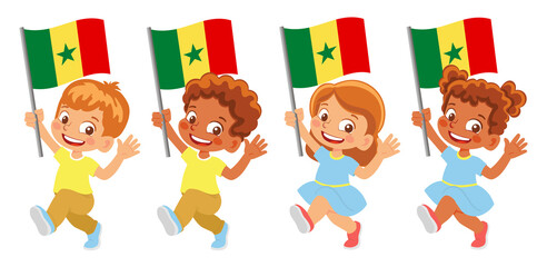Senegal flag in hand set