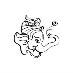 Ganesha Pen Ink Style M_2009001