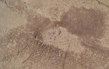 concrete surface with protruding small stones
