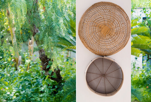 Setacci vintage in giardino