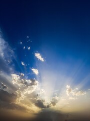 sunset sky with clouds