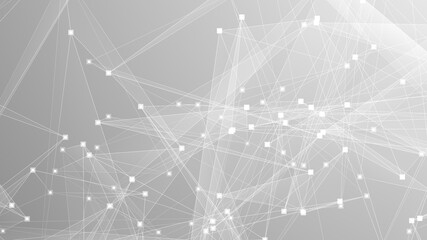 Abstract technology and science polygonal space low poly background Tone gray with connecting dots and lines.