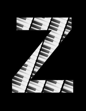 design for backgrounds of musical themes with the letter Z