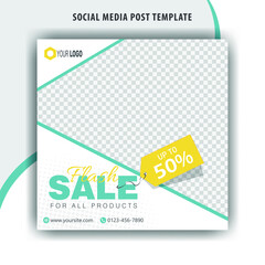 Abstract template post for social media, template for fashion sale ads