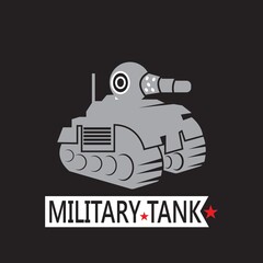 Fototapeta na wymiar Military tank logo vector template