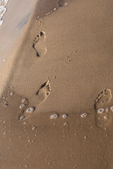 footsteps on the beach