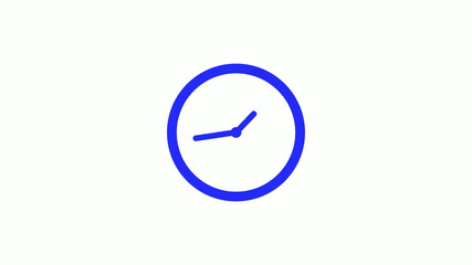 12 hours counting down clock icon on white background