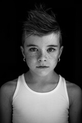 Fototapeta premium Girl with mohawk haircut