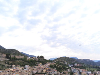 Berga, village of Barcelona. Catalonia,Spain. Aerial Drone Photo