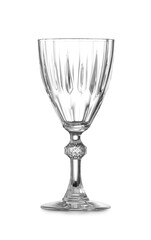 Empty glass on white background