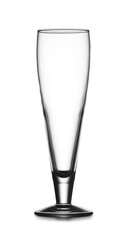Empty glass on white background