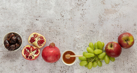 Rosh hashanah jewish New Year holiday concept.