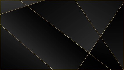 Black Luxury Polygon Texture. Elegant Dark Platinum Chic Shapes 
