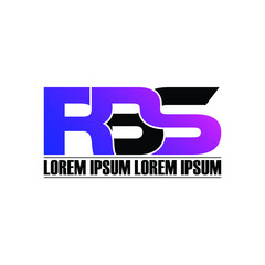 RBS letter monogram logo design vector