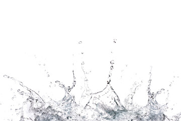 Water spreading on a white background The concept of refreshing