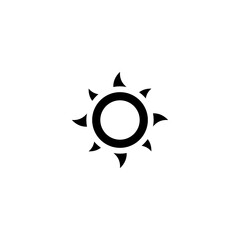 sun icon vector symbol isolated illustration white background