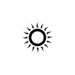 sun icon vector symbol isolated illustration white background