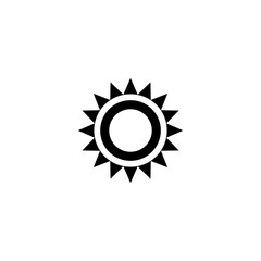 sun icon vector symbol isolated illustration white background