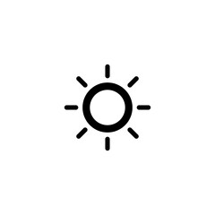sun icon vector symbol isolated illustration white background
