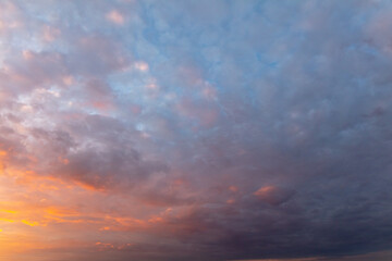 Clouds in the sky at sunset