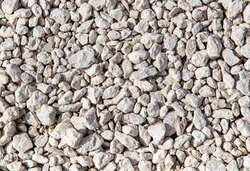 Stone gravel at a construction site as a background.