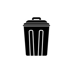 trash can icon vector symbol isolated illustration white background