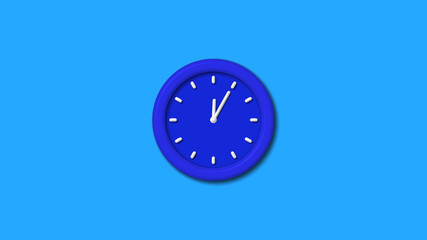 Counting down 12 hours clock icon on aqua background,best clock icon