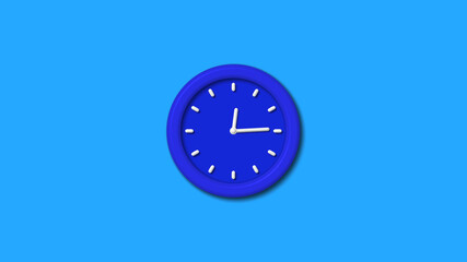 Counting down 12 hours clock icon on aqua background,best clock icon