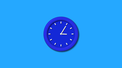 Counting down 12 hours clock icon on aqua background,best clock icon