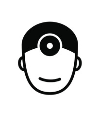doctor's head icon, vector illustration