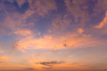 Beautiful Sunrise sky and clouds background