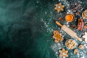 Christmas and New Year baking background