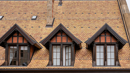 Traditional House with tile roof in Geneva Old Town
