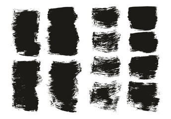Flat Paint Brush Thick Short Mix Background High Detail Abstract Vector Background Mix Set 