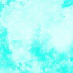 明るい海のような水色の水彩の背景