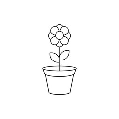 line plant icon. flower icon