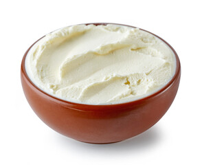 bowl of cream cheese