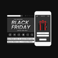 Black Friday sale banner concept