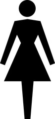 Icon of a thin woman with a short dress