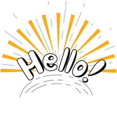 Vector illustration with the word 