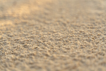 White sand texture on the beach with selective focus. Abstract natural background and texture