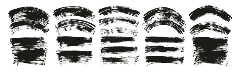 Flat Fan Brush Regular Curved & Long Background Mix High Detail Abstract Vector Background Mix Set 
