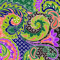 Ornament ethnic background. Abstract pattern. Floral motif wallpaper. 