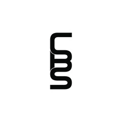cbs letter original monogram logo design