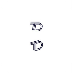 initial TD letter outline logo